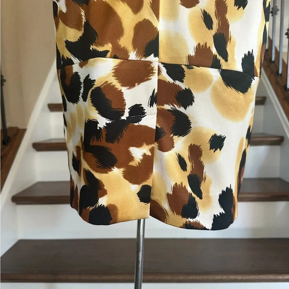 London Times Leopard Print Bodycon Cocktail Party Dress Sleeveless Size 4 - Picture 9 of 11